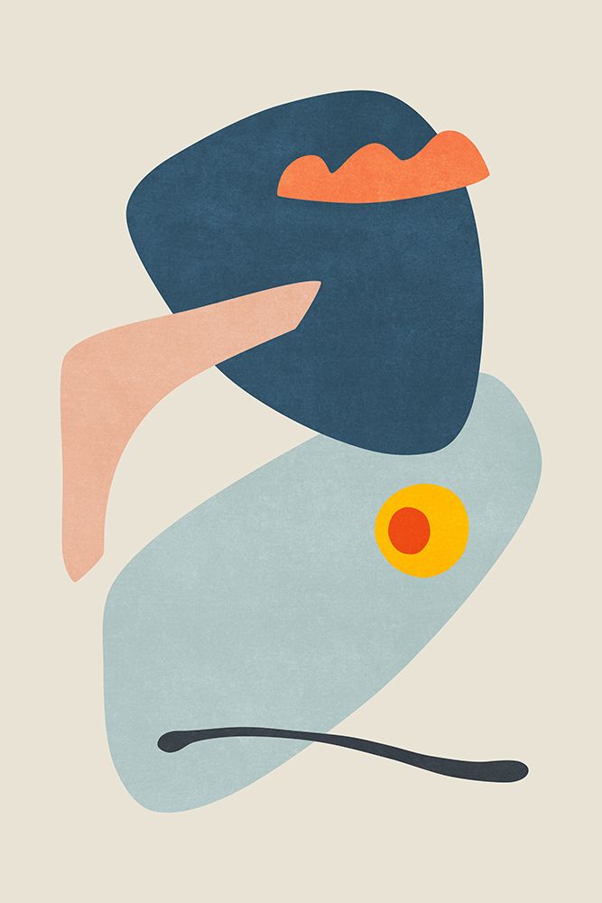Mountain And Lake Shapes Color And Shapes art print by Amini54 for $57.95 CAD