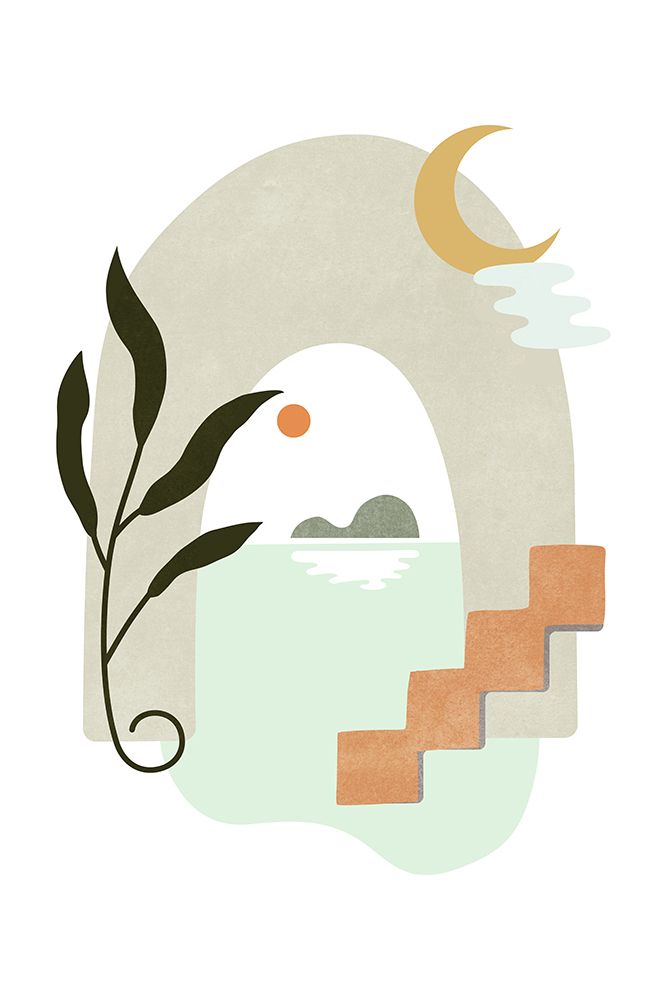 Tropical Villa Color And Shapes 09 art print by Amini54 for $57.95 CAD