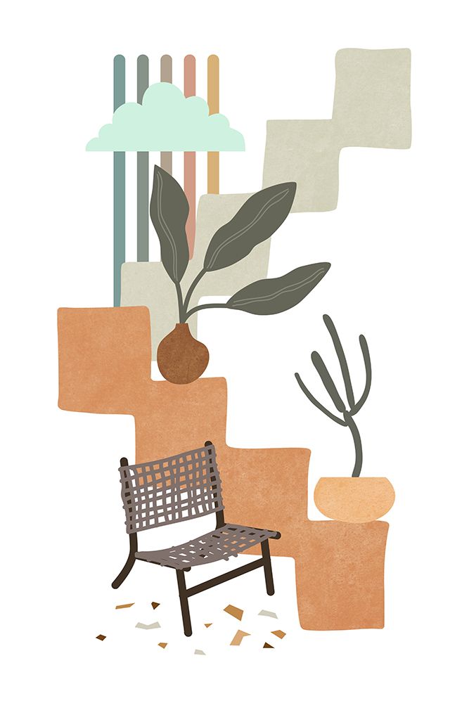 Tropical Villa Color And Shapes 10 art print by Amini54 for $57.95 CAD