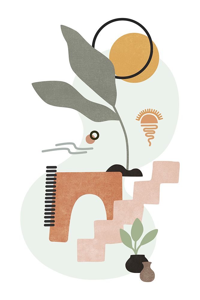 Tropical Villa Color And Shapes 11 art print by Amini54 for $57.95 CAD