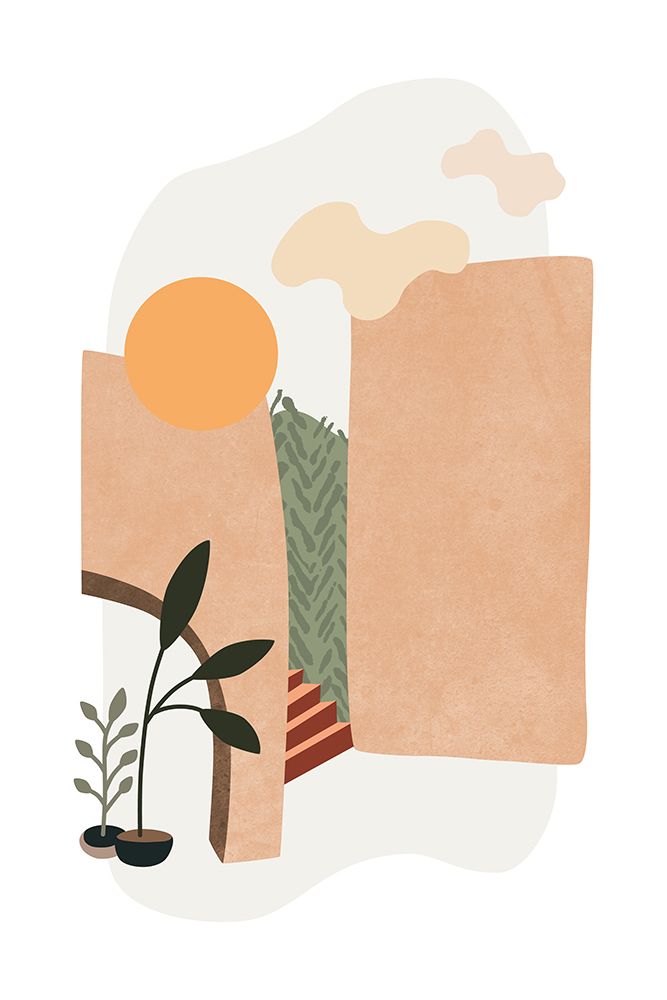Tropical Villa Color And Shapes 14 art print by Amini54 for $57.95 CAD