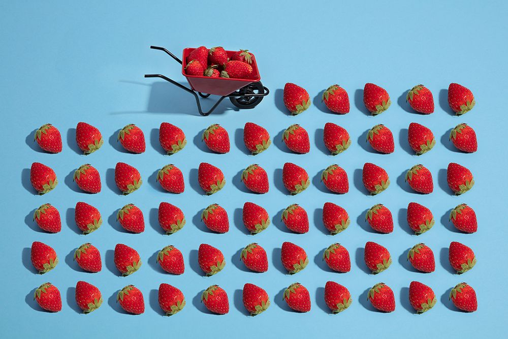 Fresas art print by Julia Ramiro for $57.95 CAD