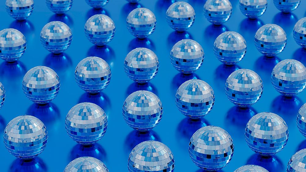 Disco Ball Metallic art print by Julia Ramiro for $57.95 CAD