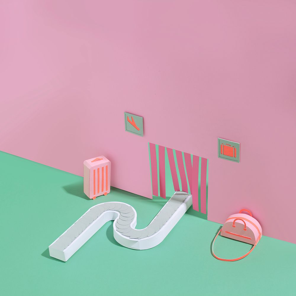 Paper Airport.1 art print by Julia Ramiro for $57.95 CAD