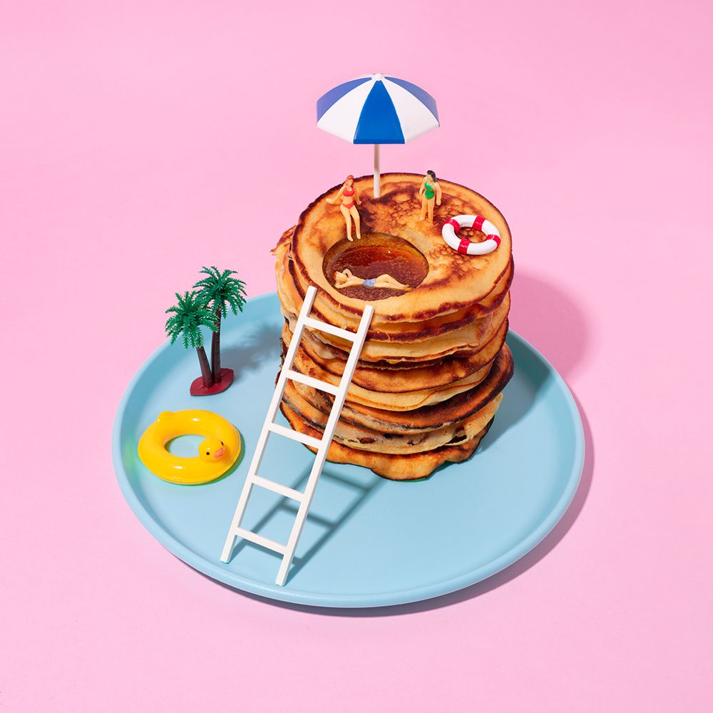 Pancakes Pool Q art print by Julia Ramiro for $57.95 CAD