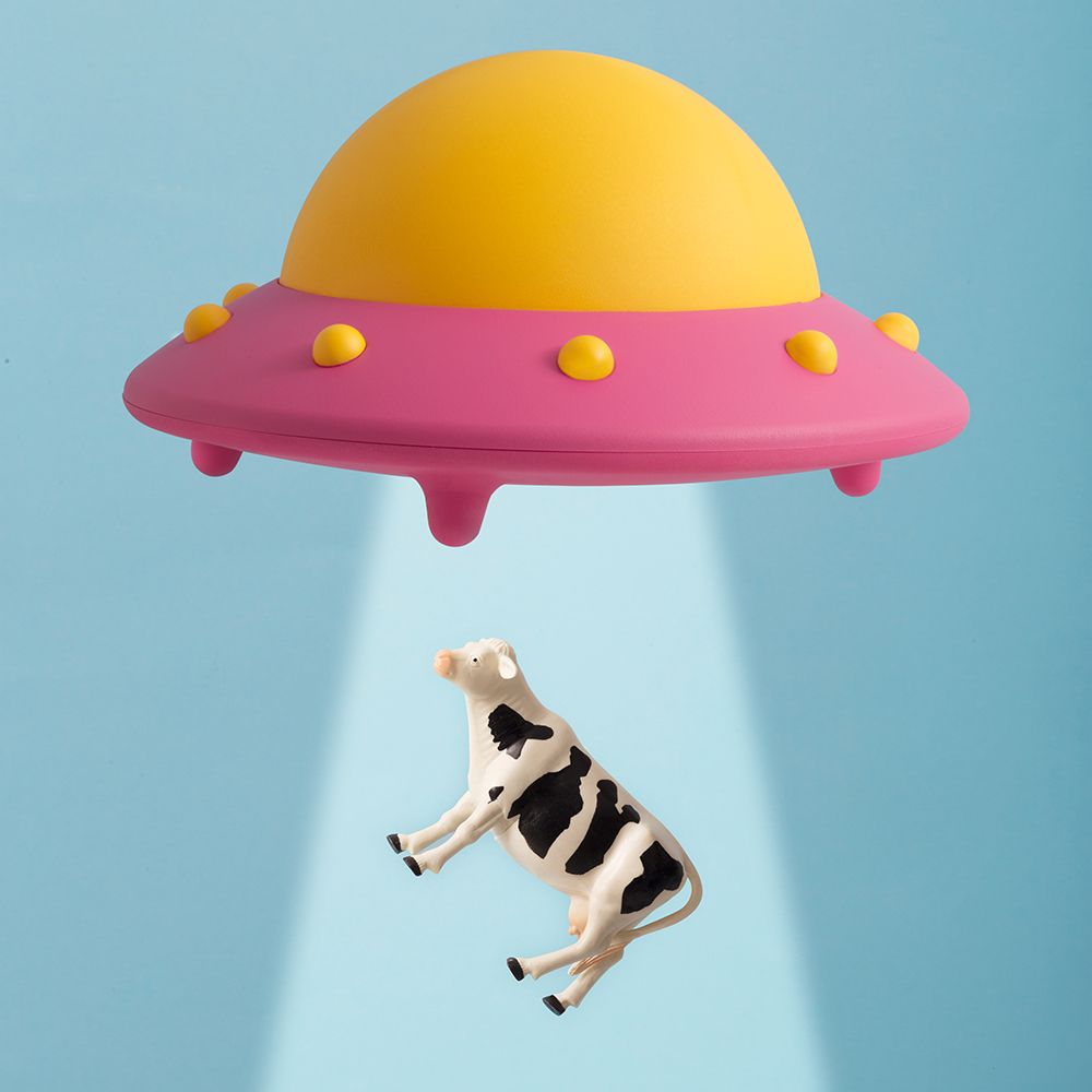 Abducted Cow art print by Julia Ramiro for $57.95 CAD