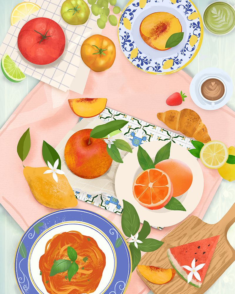 Summer Brunch art print by Petra Lizde for $57.95 CAD