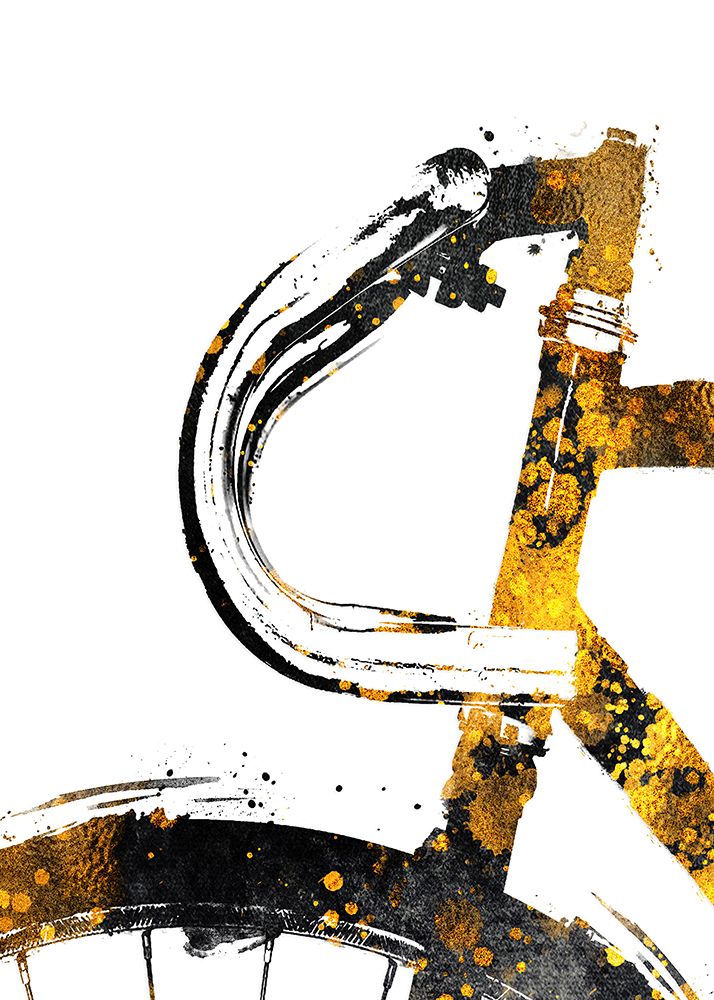Cycling 1 Gold And Black art print by Justyna Jaszke for $57.95 CAD