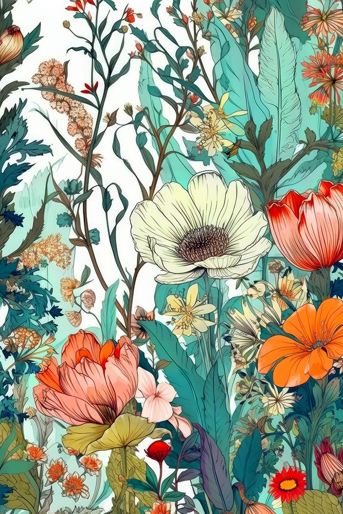 Meadow Flowers 1 art print by Justyna Jaszke for $57.95 CAD