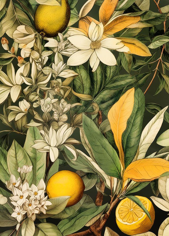 Flowers And Fruits 1 art print by Justyna Jaszke for $57.95 CAD