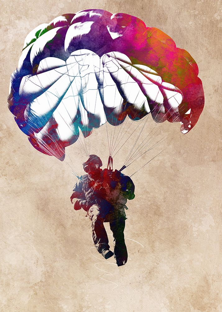 Paratrooper Sport Art art print by Justyna Jaszke for $57.95 CAD