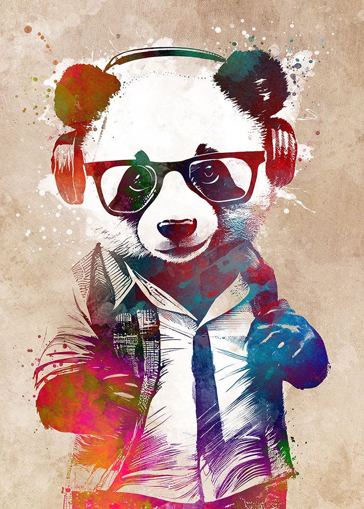 Hipster Panda art print by Justyna Jaszke for $57.95 CAD