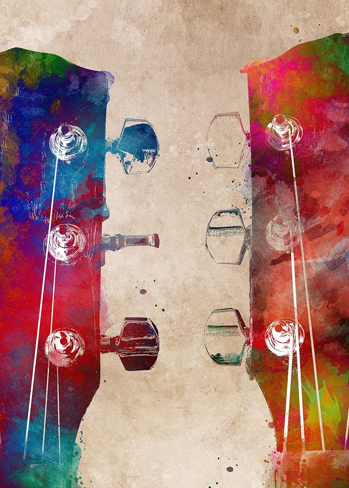 Guitar Music Art 15 art print by Justyna Jaszke for $57.95 CAD