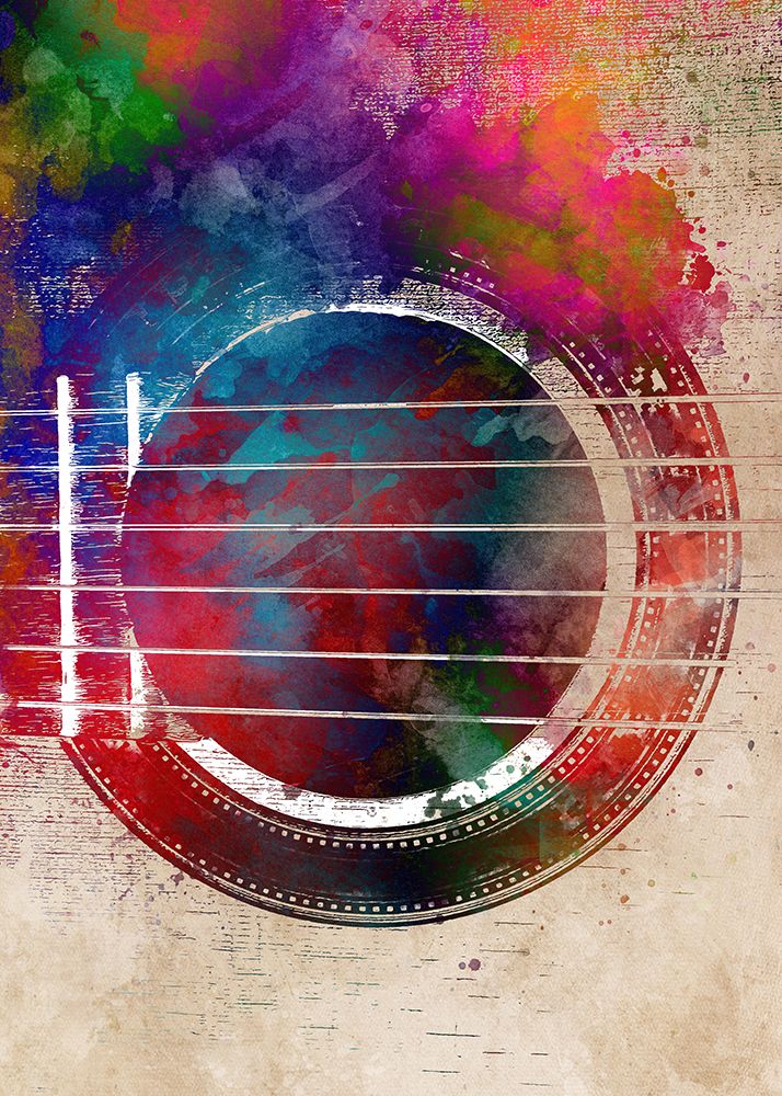 Guitar Music Art 4 art print by Justyna Jaszke for $57.95 CAD