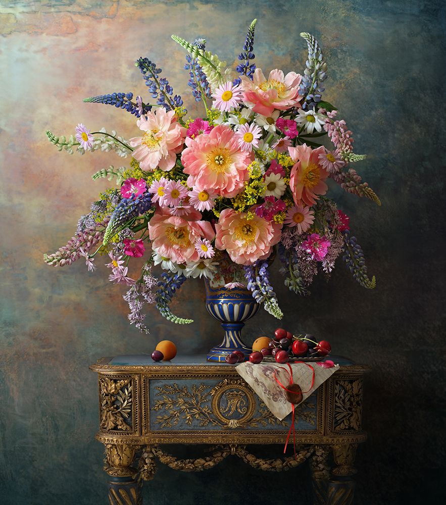 Still Life With Flowers art print by Andrey Morozov for $57.95 CAD