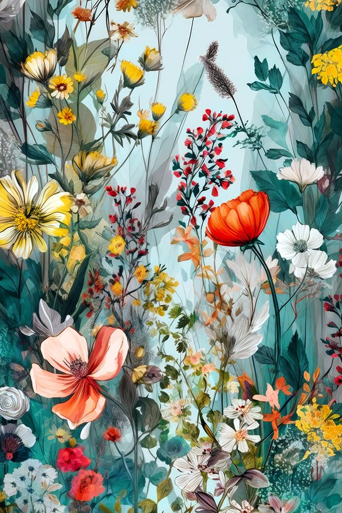 Meadow Flowers 5 art print by Justyna Jaszke for $57.95 CAD