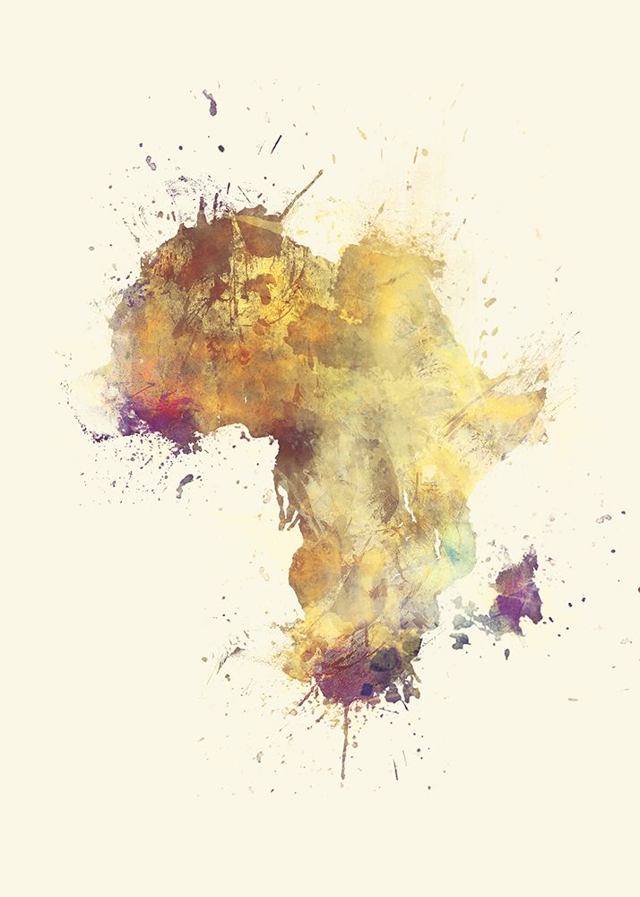 Africa Map art print by Justyna Jaszke for $57.95 CAD