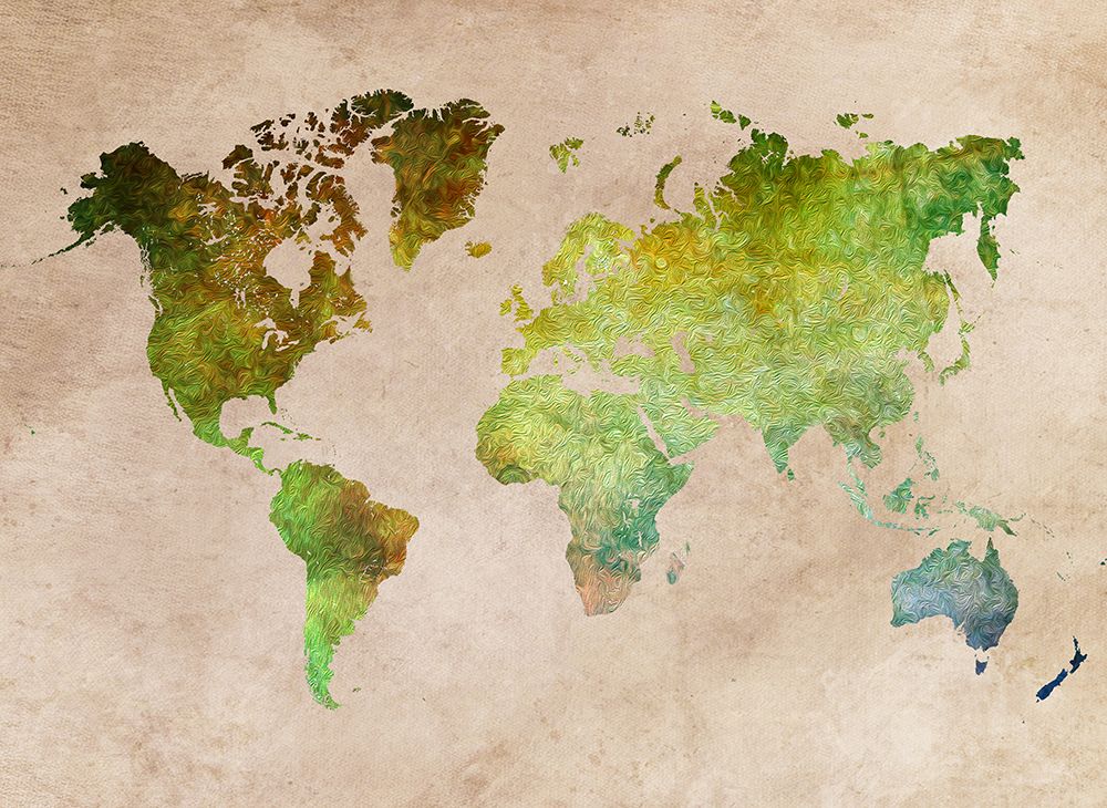 World Map 1 art print by Justyna Jaszke for $57.95 CAD