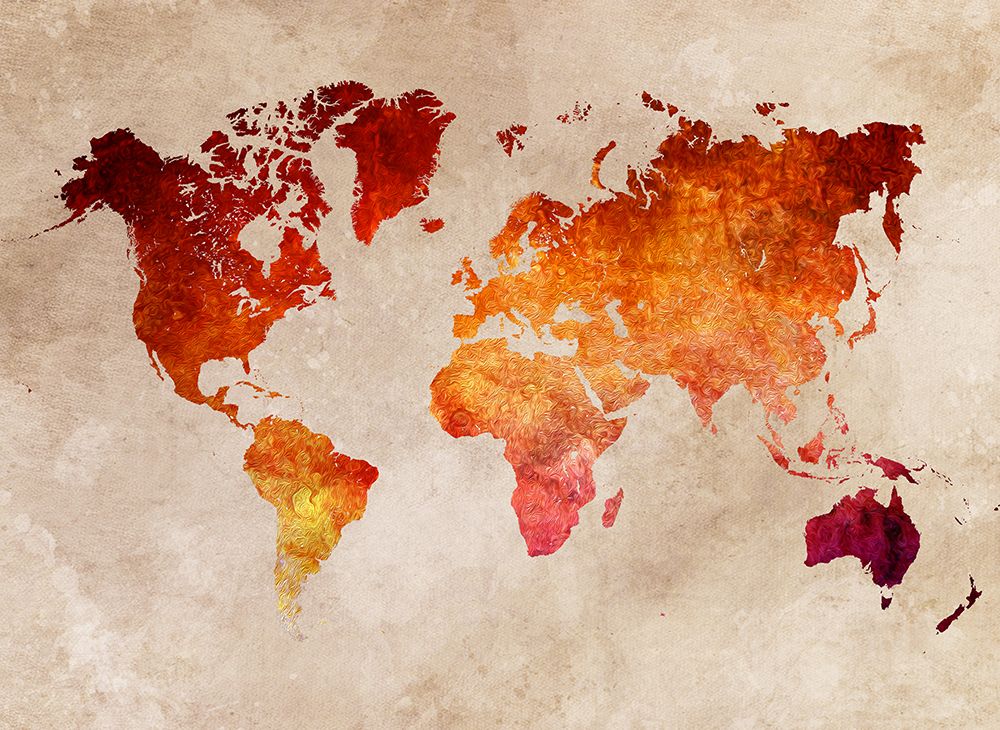 World Map 2 art print by Justyna Jaszke for $57.95 CAD
