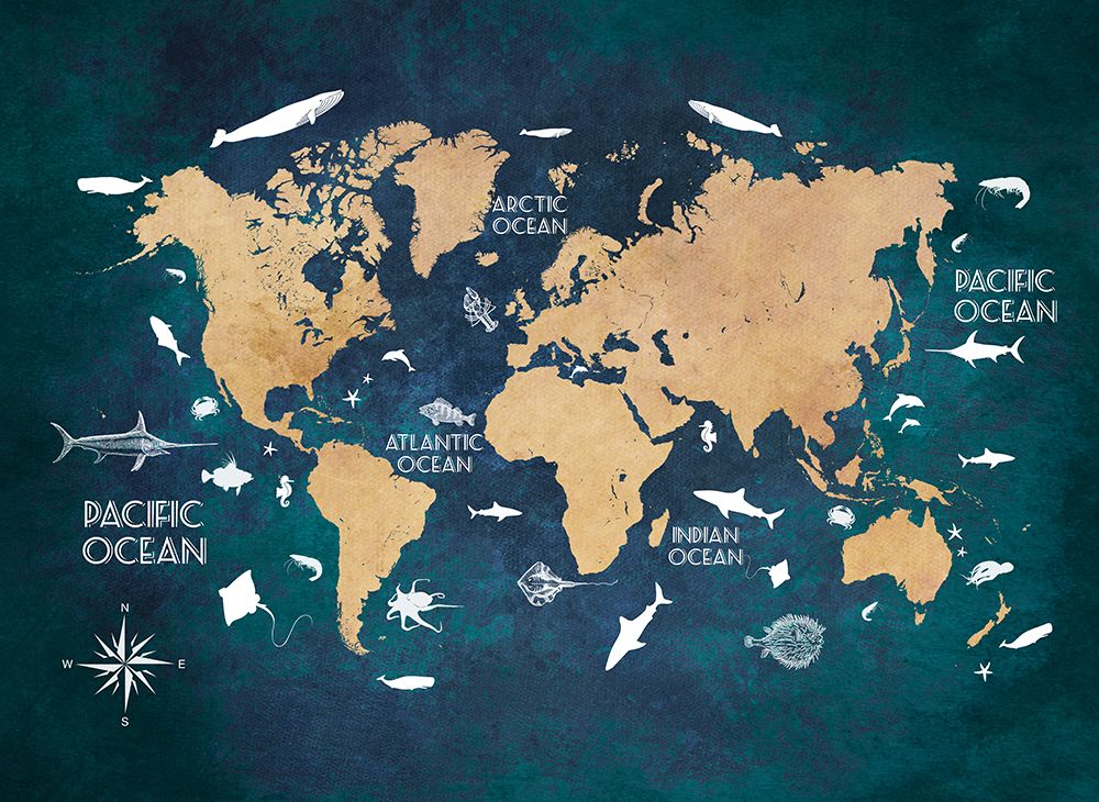 World Map 3 art print by Justyna Jaszke for $57.95 CAD