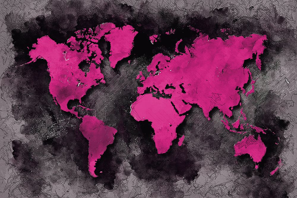 World Map 8 art print by Justyna Jaszke for $57.95 CAD