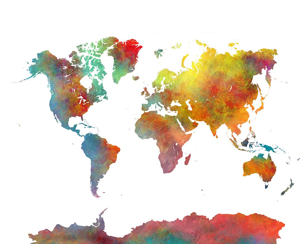 World Map 10 art print by Justyna Jaszke for $57.95 CAD
