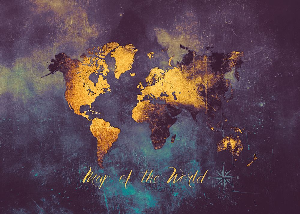 World Map 14 art print by Justyna Jaszke for $57.95 CAD