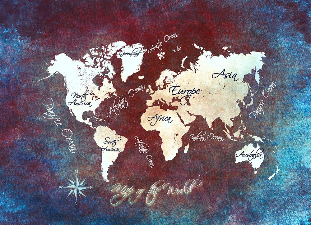 World Map 16 art print by Justyna Jaszke for $57.95 CAD