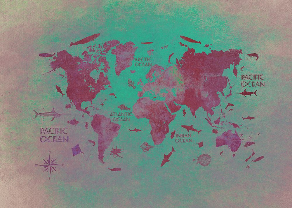 World Map 21 art print by Justyna Jaszke for $57.95 CAD