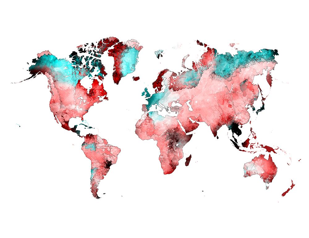 World Map 24 art print by Justyna Jaszke for $57.95 CAD
