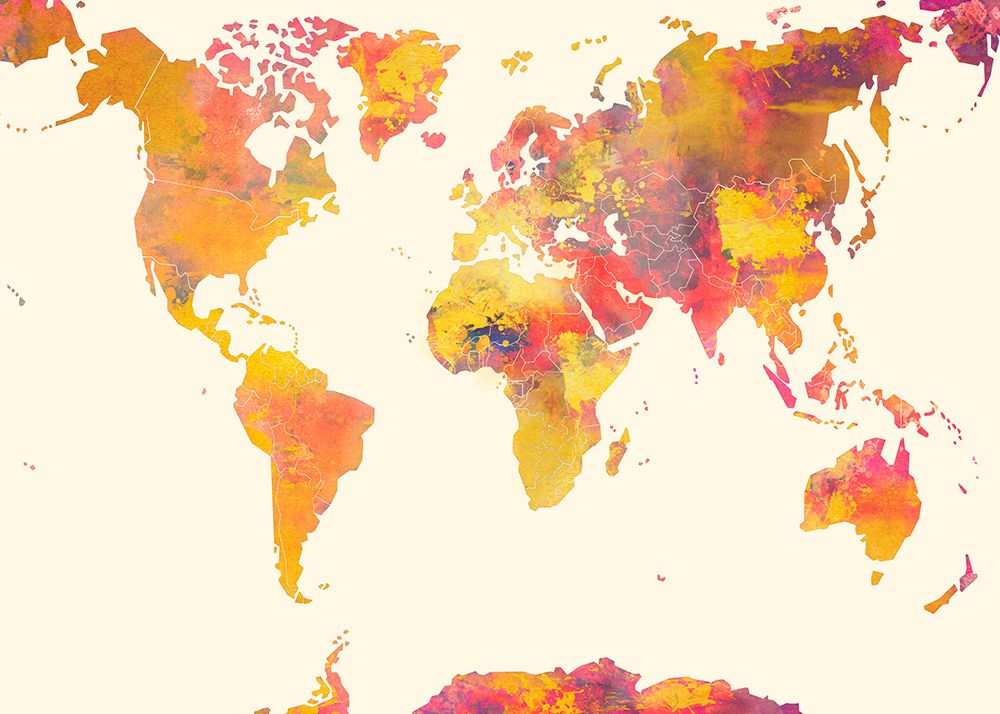 World Map 26 art print by Justyna Jaszke for $57.95 CAD