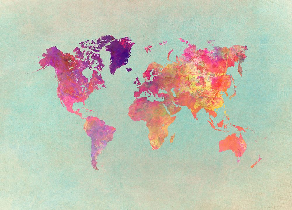 World Map 27 art print by Justyna Jaszke for $57.95 CAD