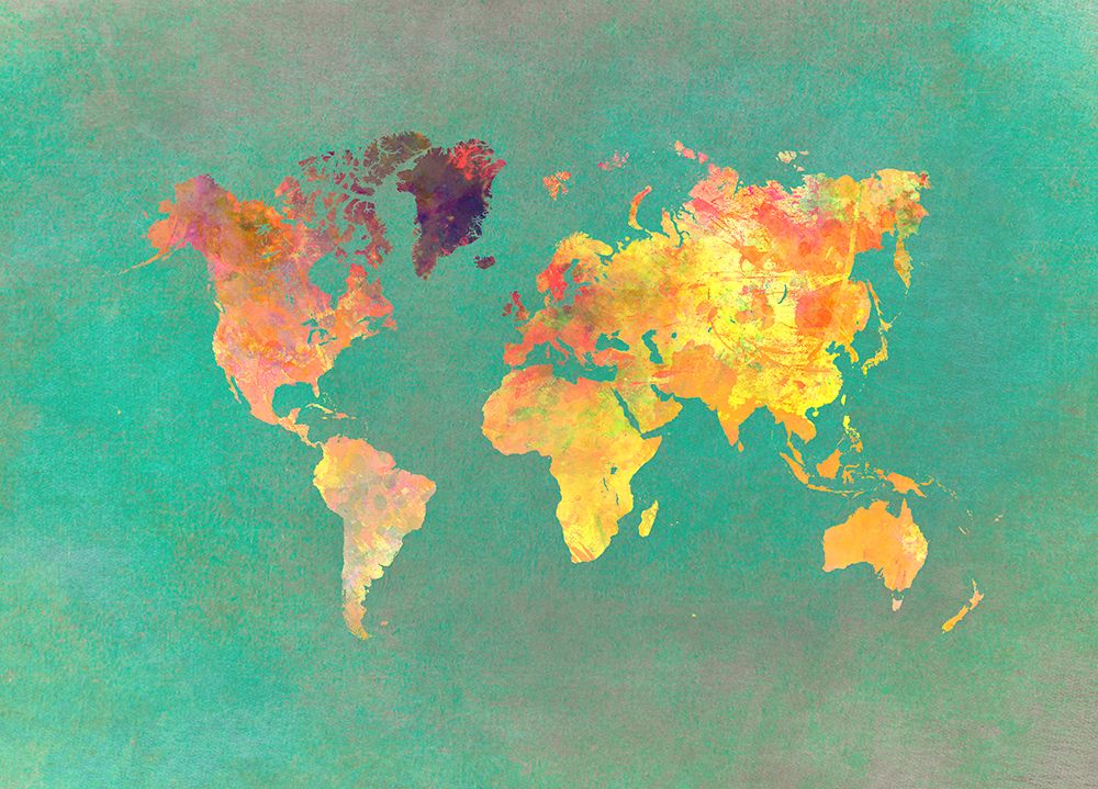 World Map 28 art print by Justyna Jaszke for $57.95 CAD