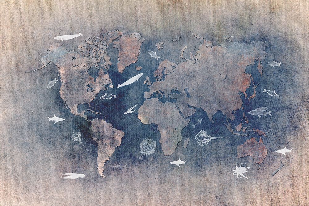 World Map 29 art print by Justyna Jaszke for $57.95 CAD