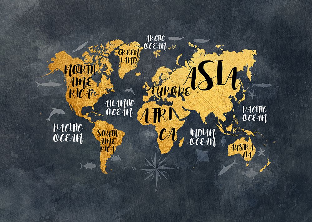 World Map 30 art print by Justyna Jaszke for $57.95 CAD