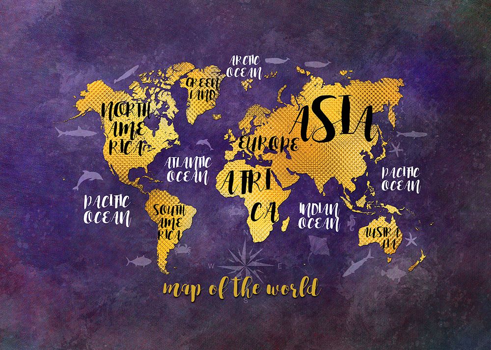 World Map 31 art print by Justyna Jaszke for $57.95 CAD