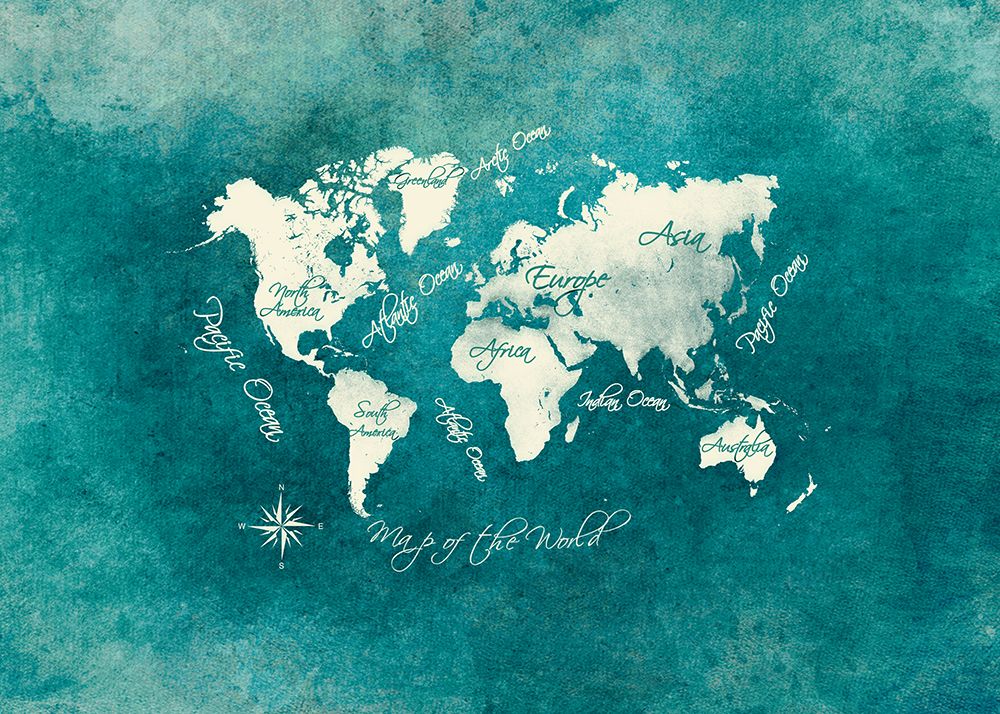 World Map 34 art print by Justyna Jaszke for $57.95 CAD