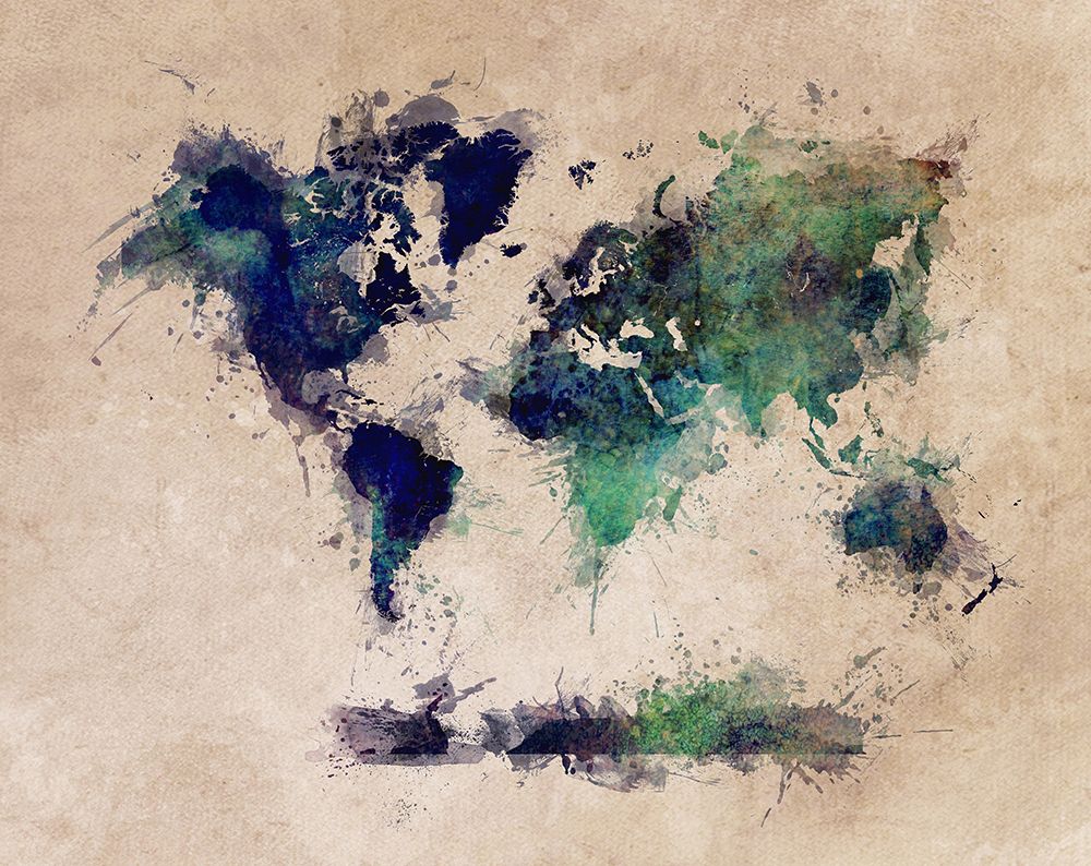 World Map 40 art print by Justyna Jaszke for $57.95 CAD