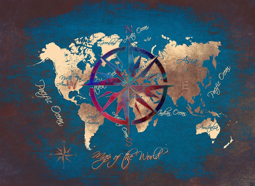 World Map 42 art print by Justyna Jaszke for $57.95 CAD