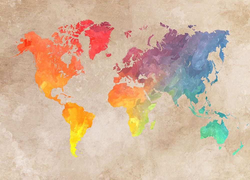 World Map 43 art print by Justyna Jaszke for $57.95 CAD