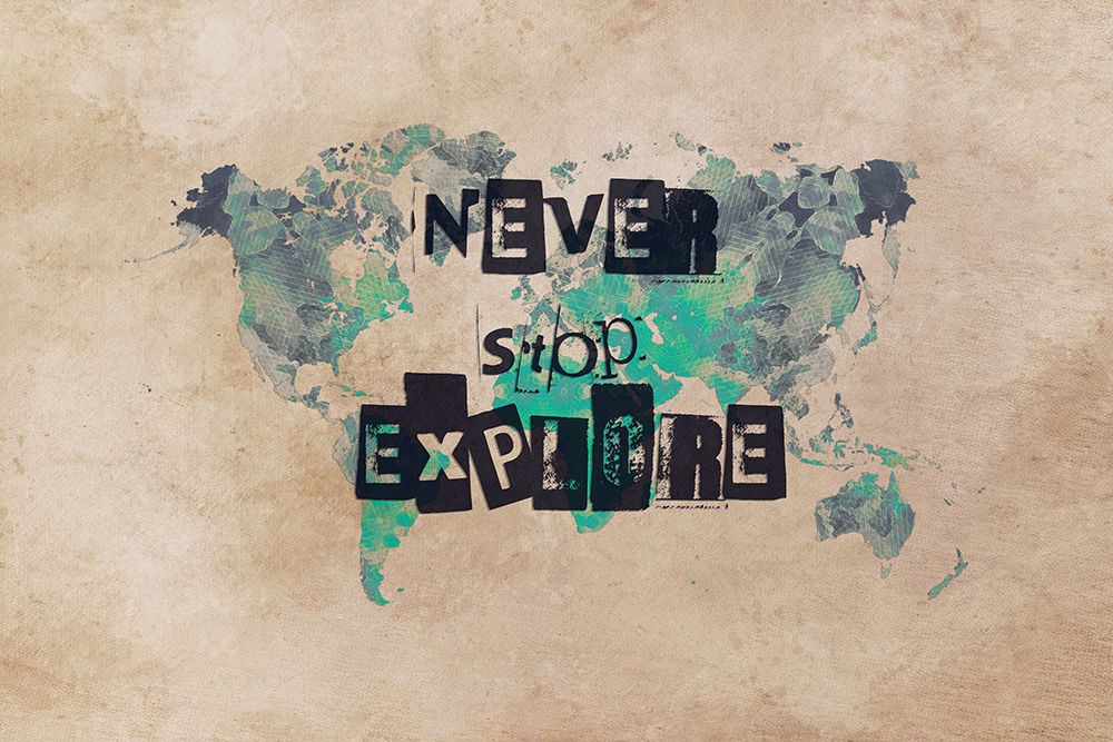 World Map 45 art print by Justyna Jaszke for $57.95 CAD