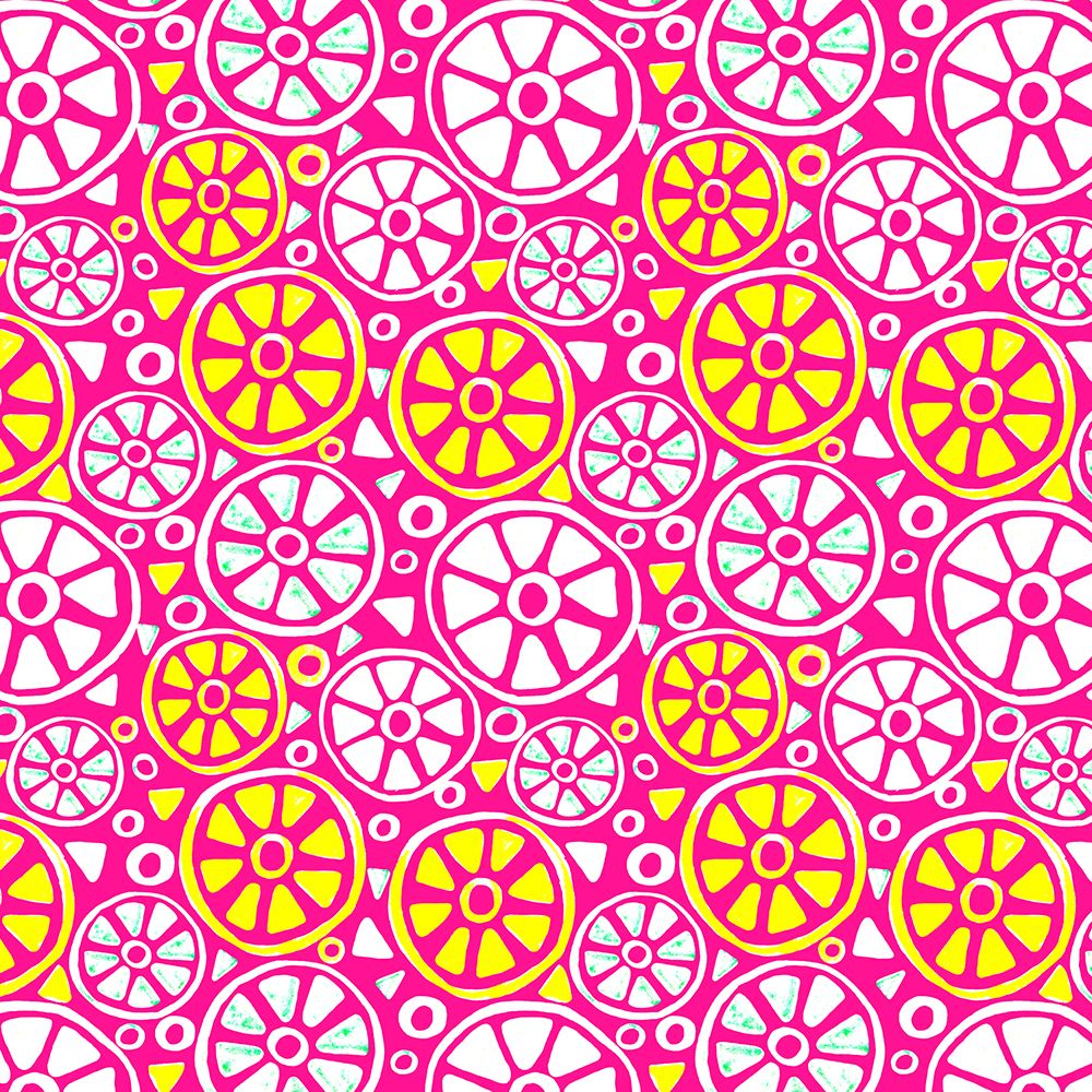 Fruit Slices Lemonade Geometric art print by Michele Channell for $57.95 CAD