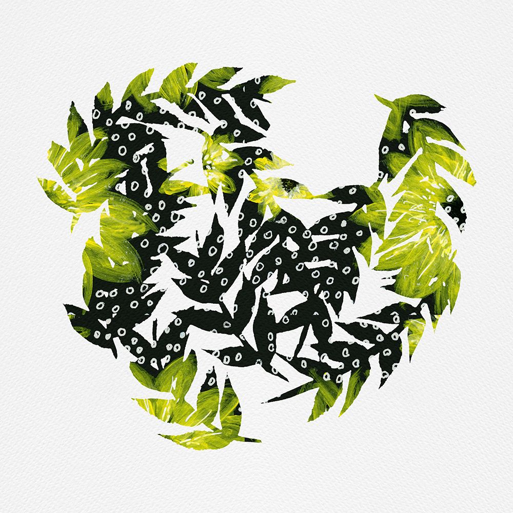 Polka Dots Leaves Curved art print by Michele Channell for $57.95 CAD
