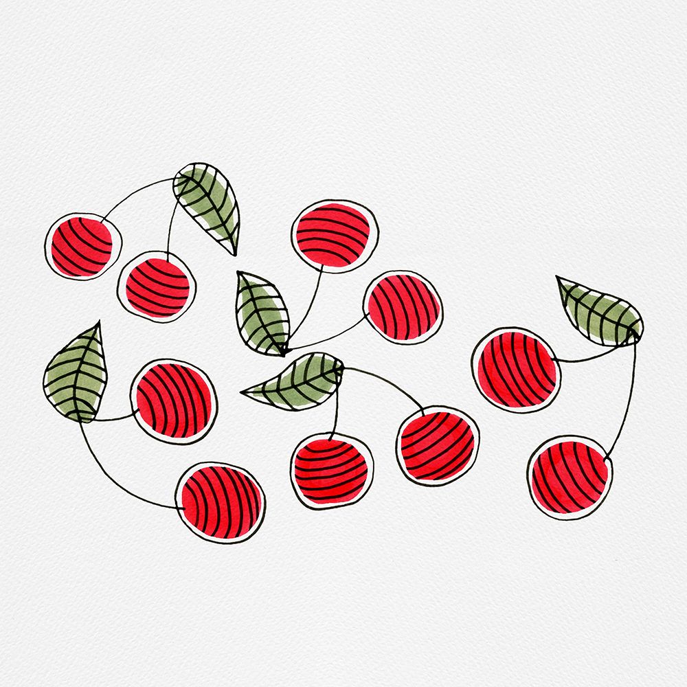 Red Cherries art print by Michele Channell for $57.95 CAD