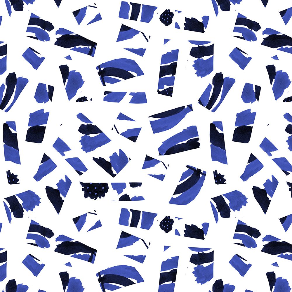 Abstract Cutouts Blue Black art print by Michele Channell for $57.95 CAD