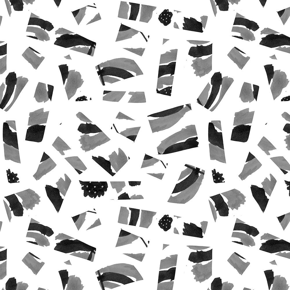 Black White Abstract Cutouts art print by Michele Channell for $57.95 CAD