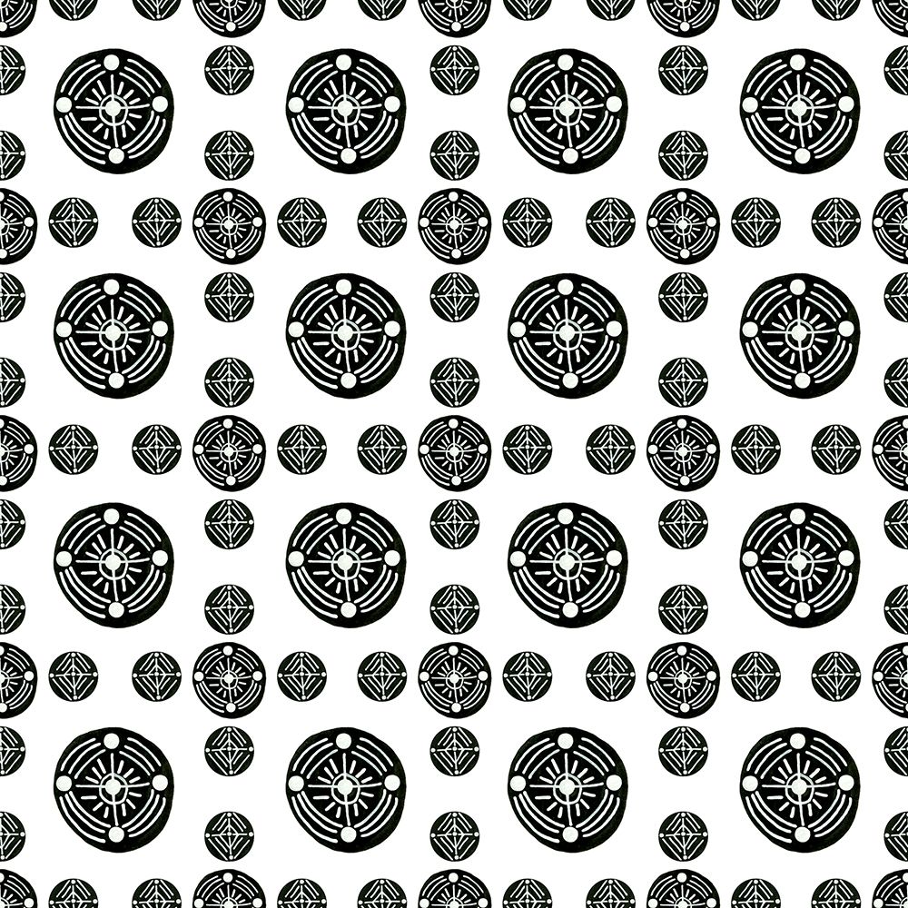 Black White Tribal Ethnic Circles Geometric art print by Michele Channell for $57.95 CAD