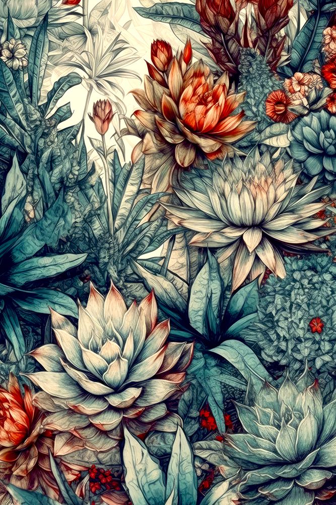 Succulents And Cactus 5 art print by Justyna Jaszke for $57.95 CAD