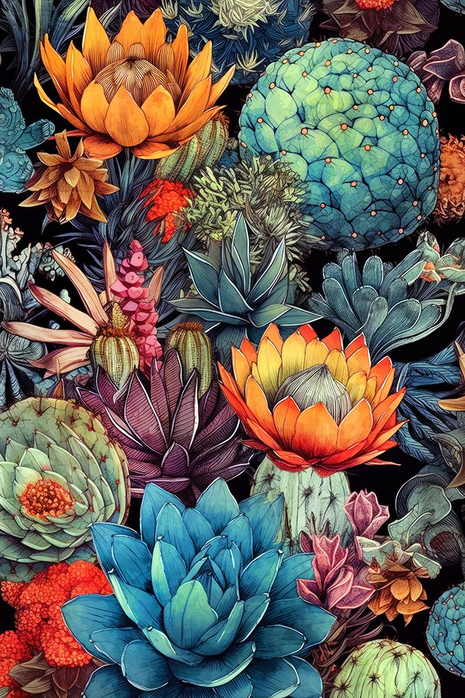 Succulents And Cactus 8 art print by Justyna Jaszke for $57.95 CAD