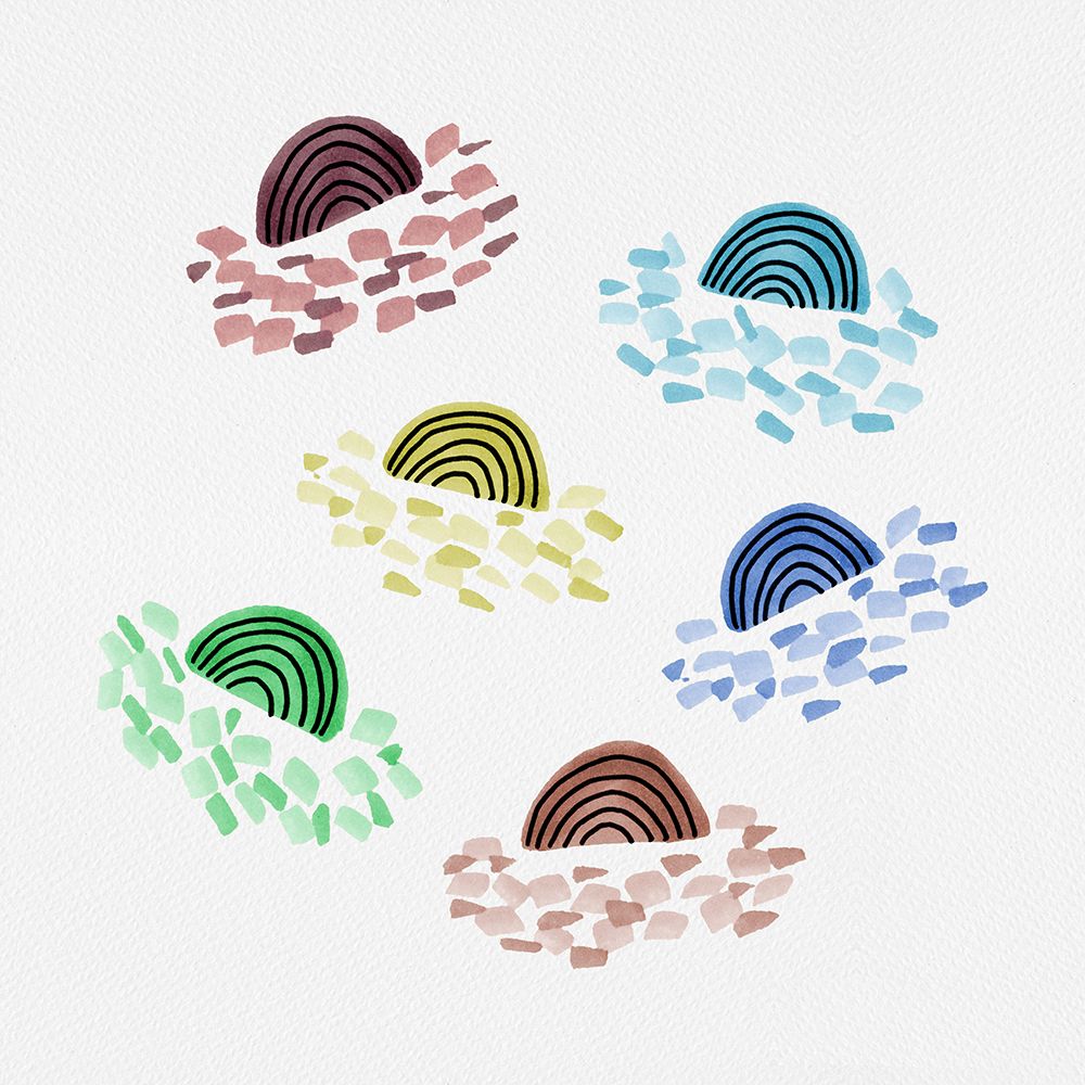Multi Color Confetti Rainbow art print by Michele Channell for $57.95 CAD